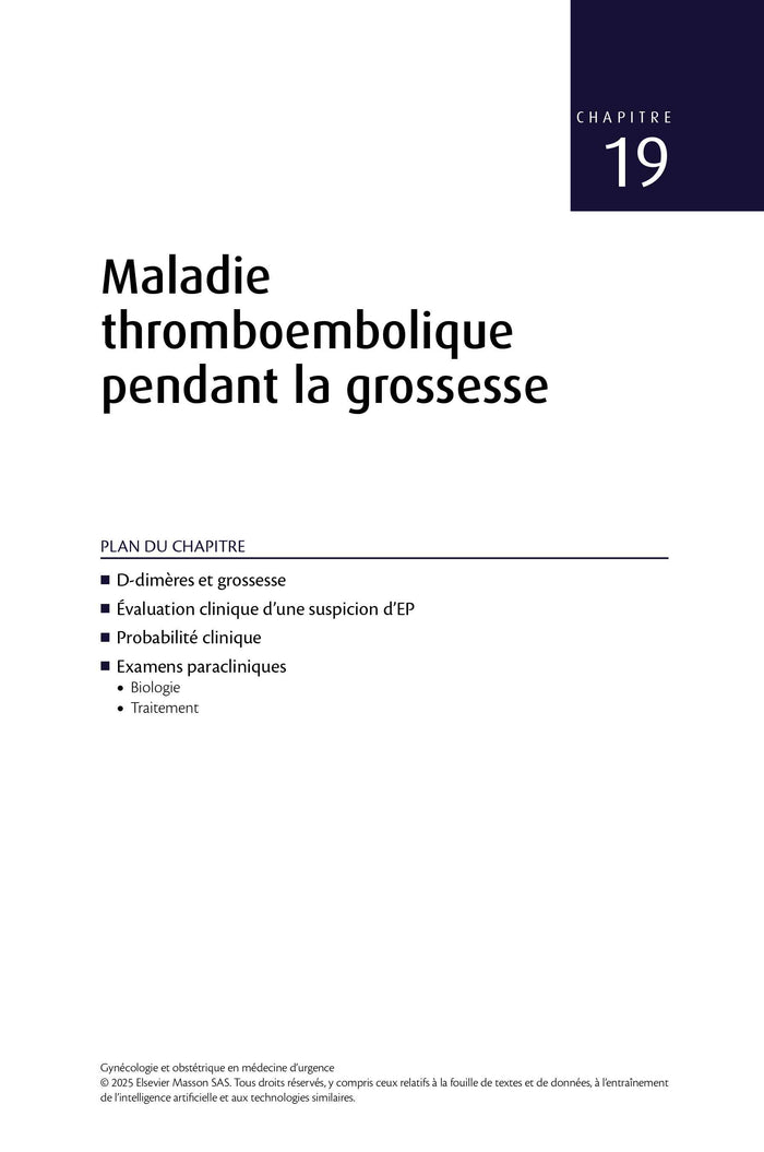 Gynécologie et obstétrique en médecine d'urgence