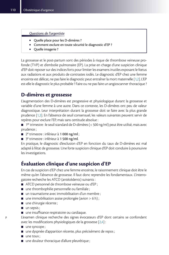 Gynécologie et obstétrique en médecine d'urgence