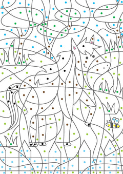 Mon cahier de coloriages très magiques - Couleurs, symboles et fruits