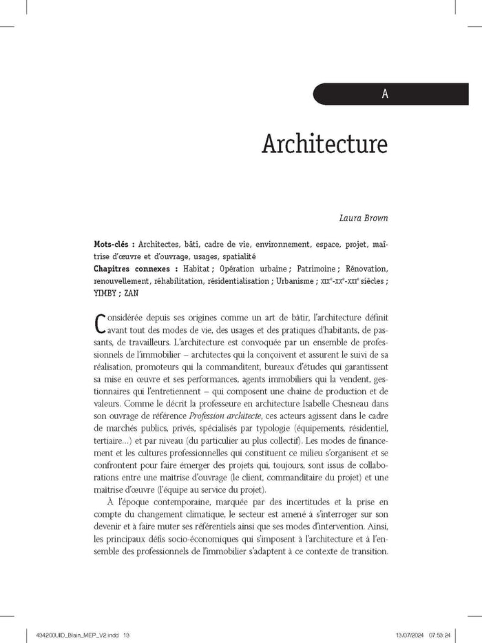 Les grandes notions de l'urbanisme