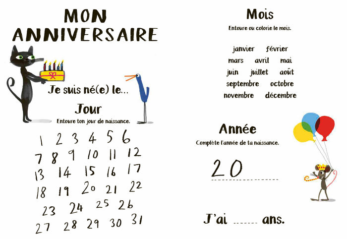 Mon livre à moi - un livre d'activités artistiques
