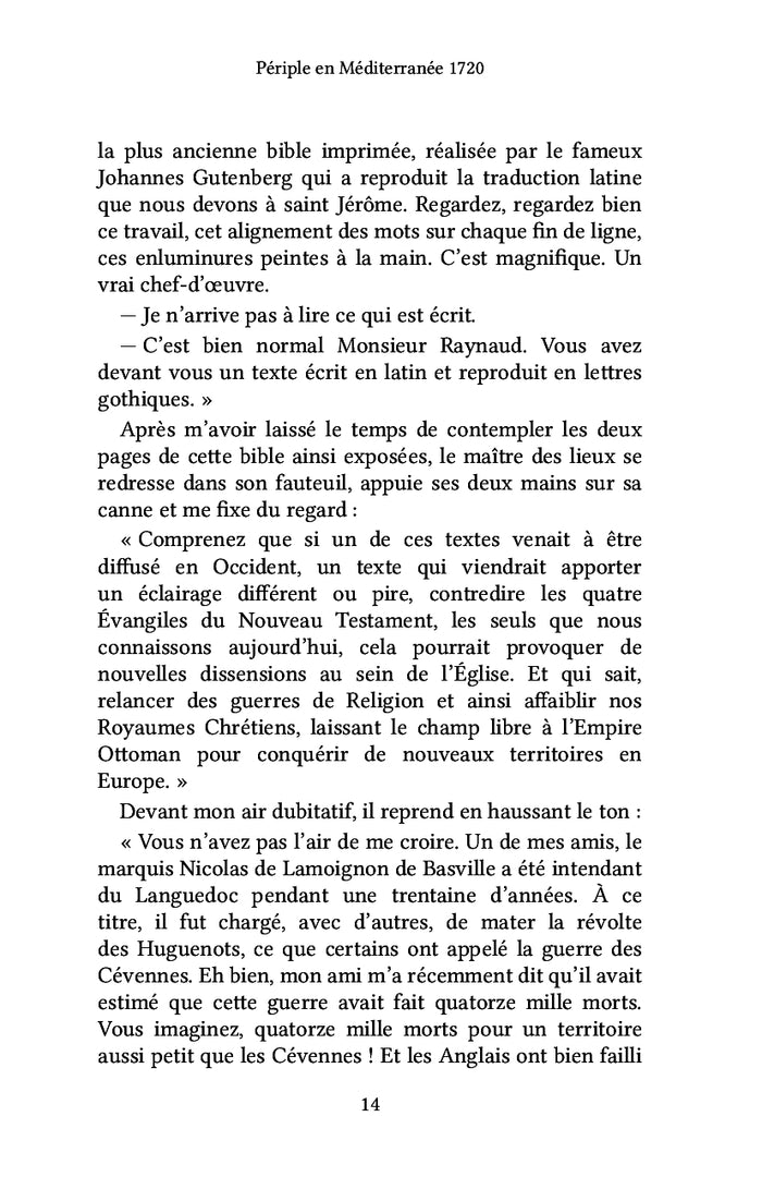 Périple en Méditerranée 1720