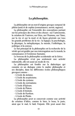 La Philosophie grecque
