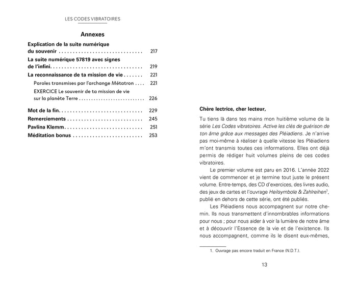 Les codes vibratoires