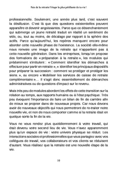 Fais de la retraite l'étape la plus pétillante de ta vie !