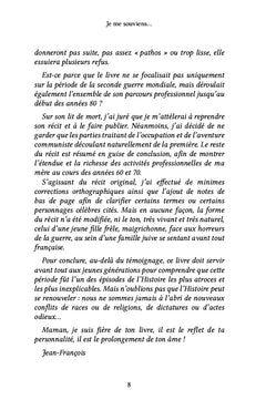 Je me souviens...