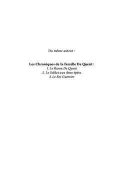 Les Chroniques de la famille De Quent - Quatrième partie