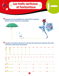 Miraculous - Mon cahier effaçable - Mes premiers tracés, formes et dessins