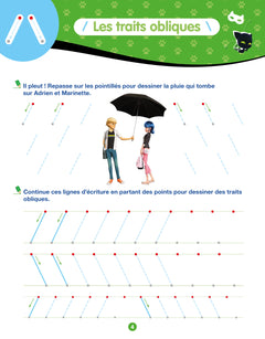 Miraculous - Mon cahier effaçable - Mes premiers tracés, formes et dessins