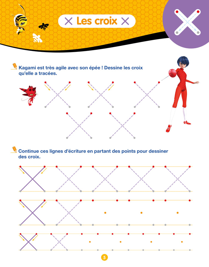 Miraculous - Mon cahier effaçable - Mes premiers tracés, formes et dessins