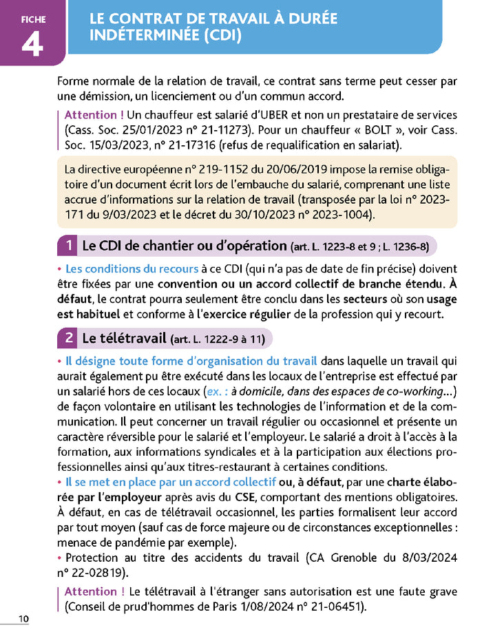 Top'Actuel Droit du travail  2025-2026