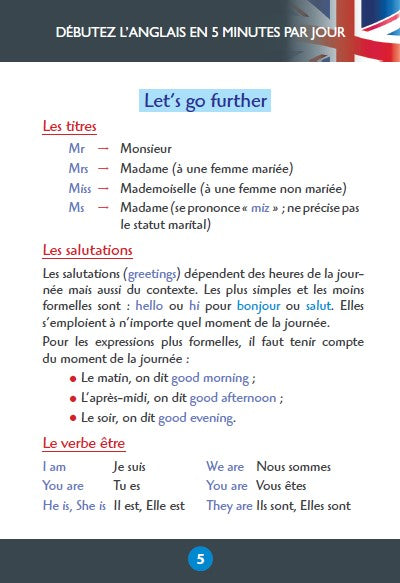 Débutez l'anglais en 5 minutes par jour