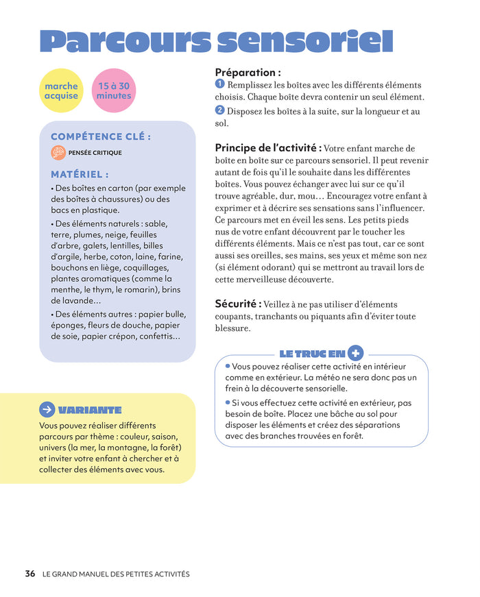 Le grand manuel des petites activités