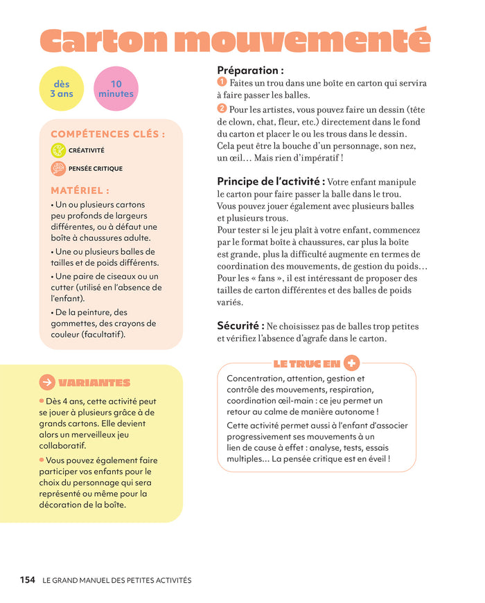 Le grand manuel des petites activités