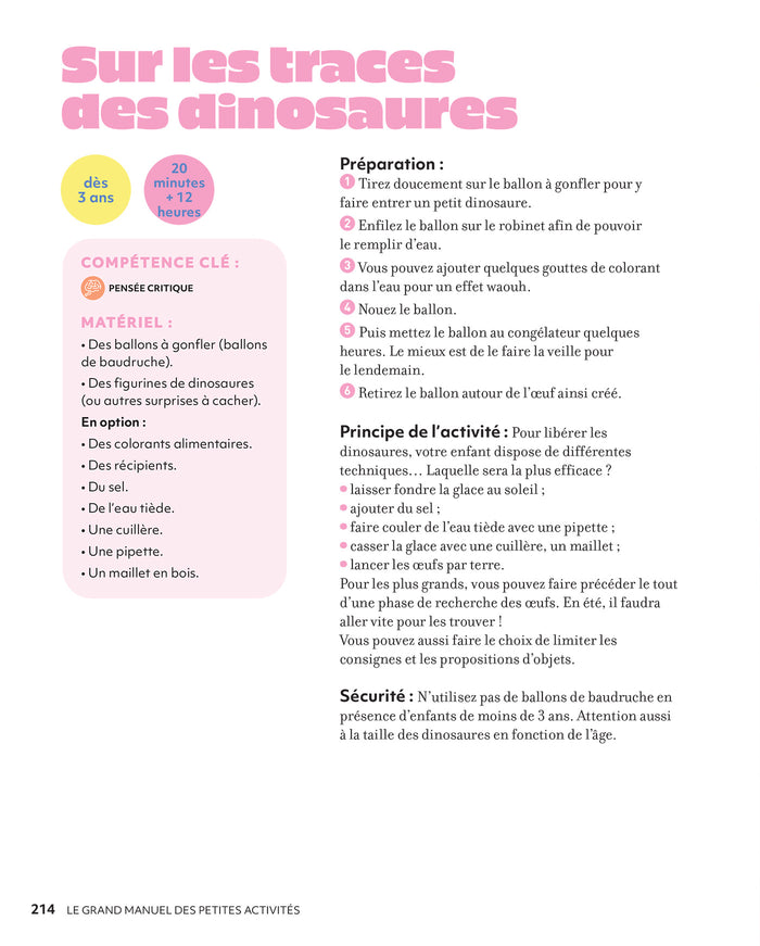 Le grand manuel des petites activités