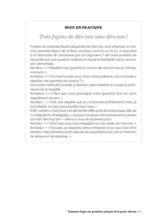 Négocier et défendre ses marges