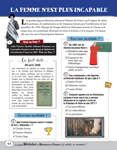 Cahier de vacances adultes - spécial Grand bêtisier de l'histoire de France