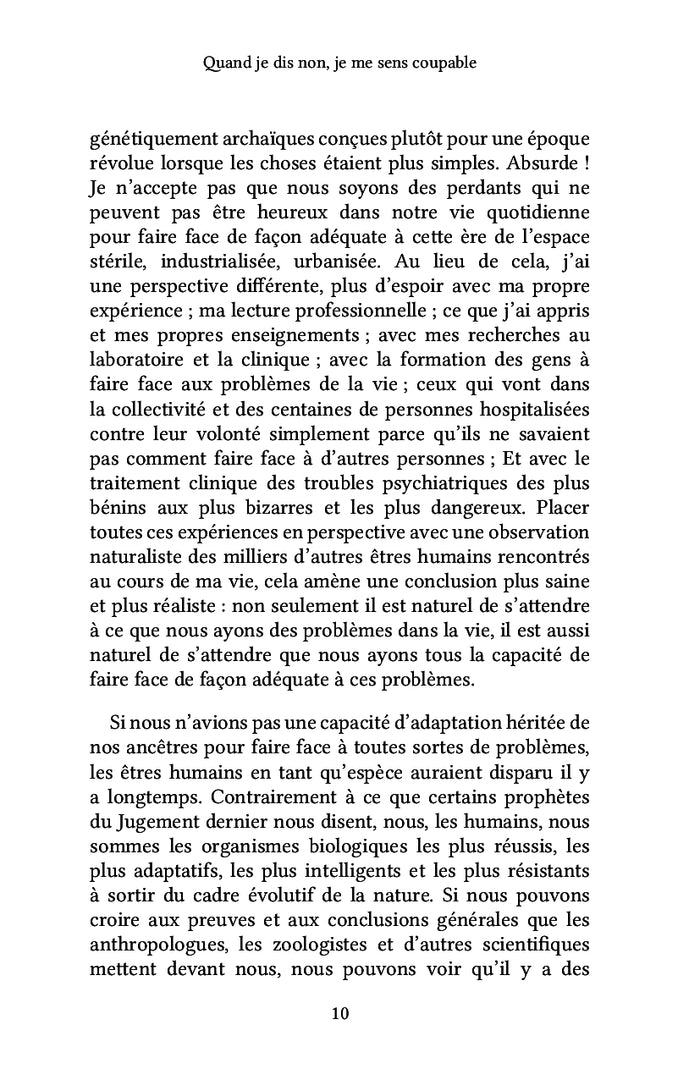 Quand je dis non, je me sens coupable