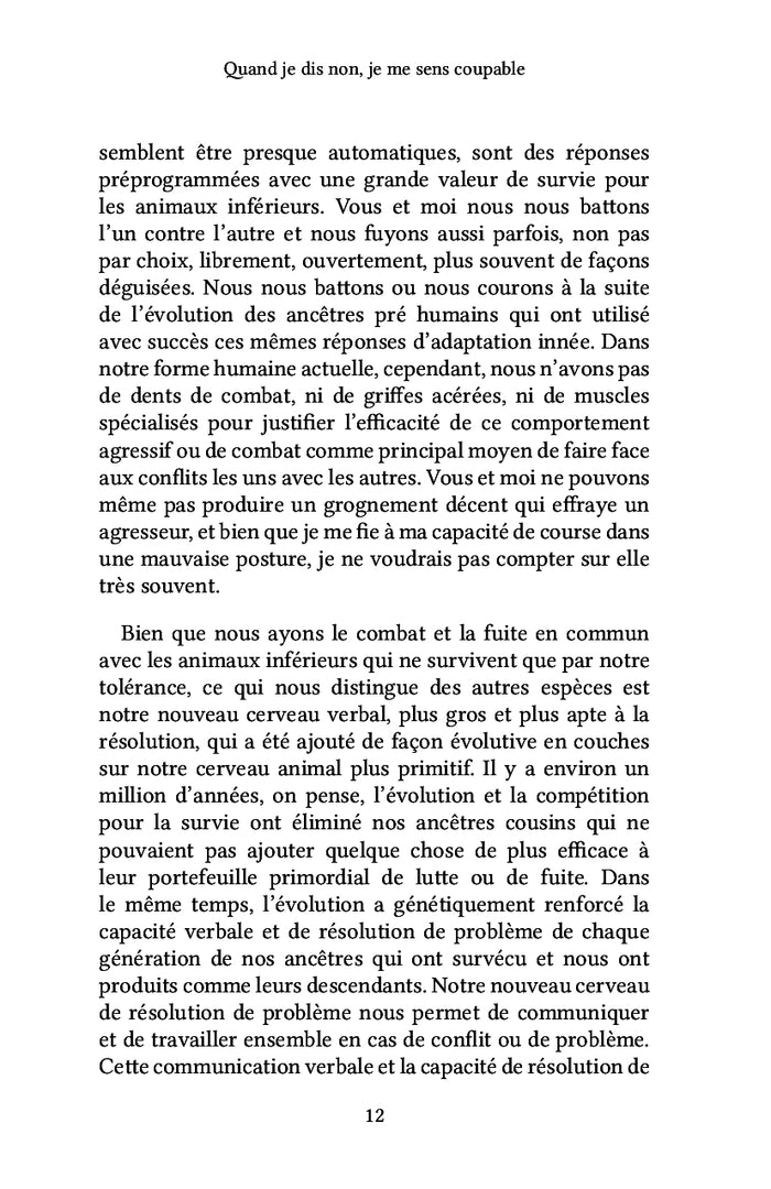 Quand je dis non, je me sens coupable