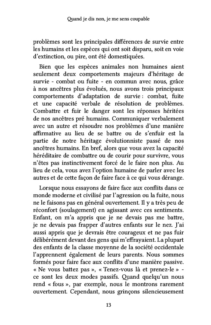 Quand je dis non, je me sens coupable