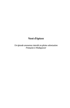 Vent d'épices et Anisa la Sakalava