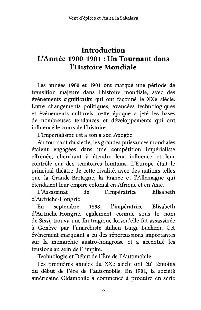 Vent d'épices et Anisa la Sakalava