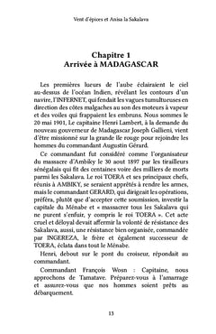 Vent d'épices et Anisa la Sakalava