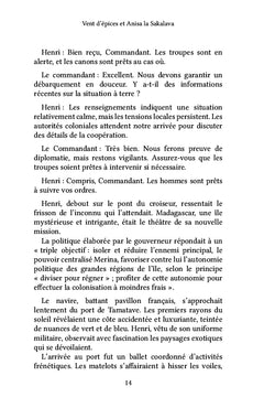 Vent d'épices et Anisa la Sakalava