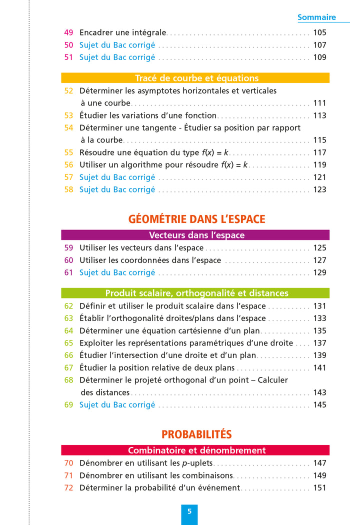 Objectif Bac Fiches - Spécialité Maths Tle