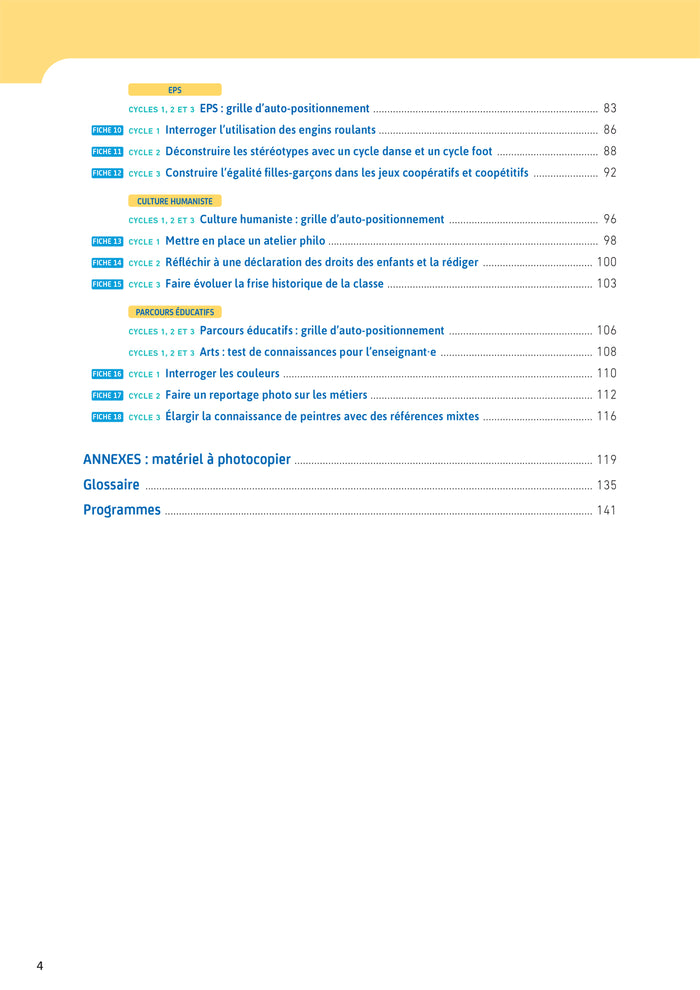Enseigner pratiques -  L'égalité Filles-Garçons à l'école - Cycles 1, 2 et 3