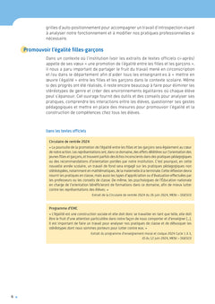 Enseigner pratiques -  L'égalité Filles-Garçons à l'école - Cycles 1, 2 et 3