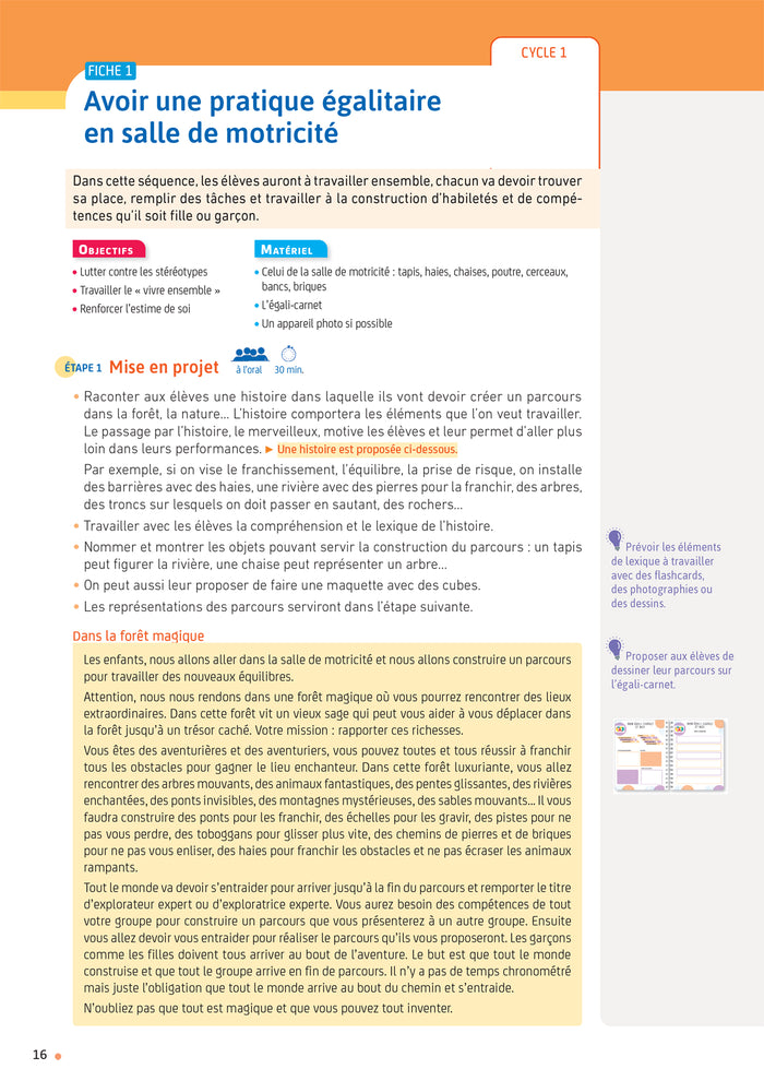 Enseigner pratiques -  L'égalité Filles-Garçons à l'école - Cycles 1, 2 et 3