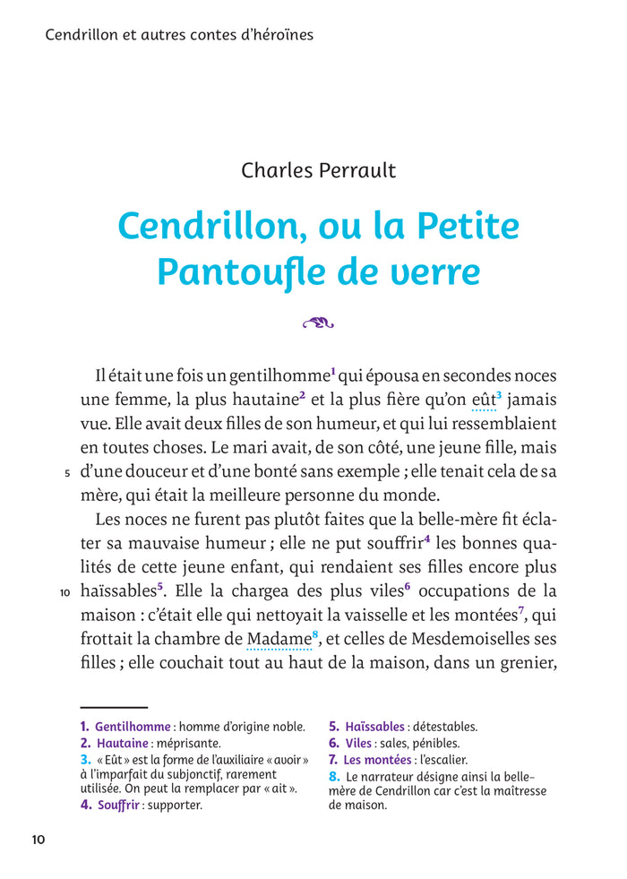 Cendrillon et autres contes d'héroïnes (Perrault, de Beaumont, Andersen, Gay-Para, Hampâté Bâ)