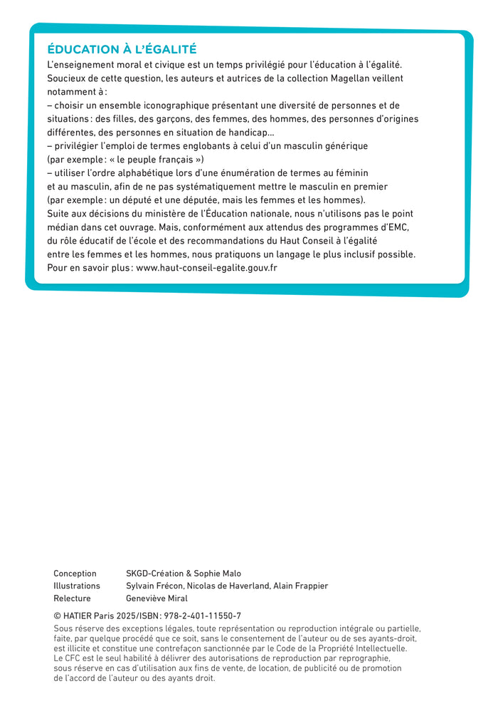 Magellan Enseignement moral et civique (EMC) CM - Ed. 2025 - Manuel élève