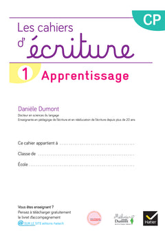 Les cahiers d'écriture CP - Cahier n° 1 Apprentissage