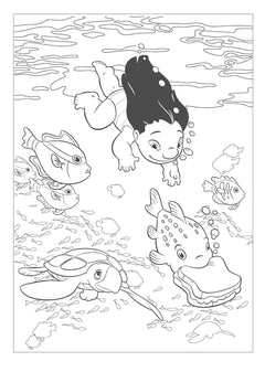 Grands blocs coloriages Disney Summer time