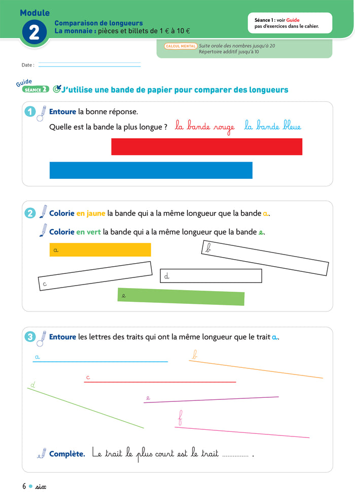 Cap Maths CP - Cahier de Géométrie-Mesure
