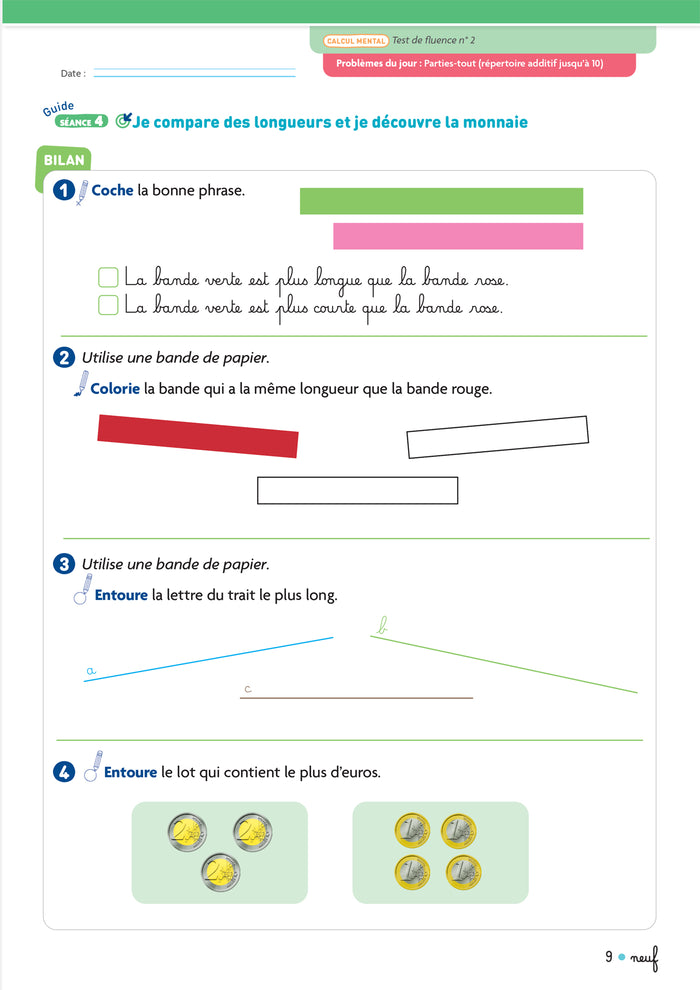 Cap Maths CP - Cahier de Géométrie-Mesure