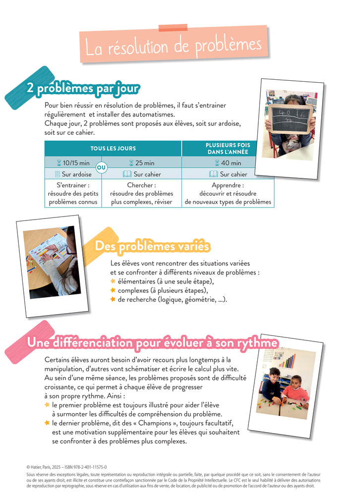 Chaque jour compte - Maths CP - Cahier de problèmes