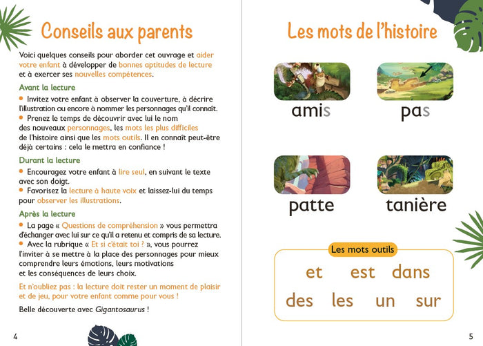Mes premières lectures syllabiques Gigantosaurus - Niveau 1 - Giganto et Spino