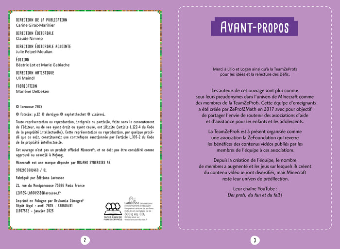 Défis malins pour les fans de Minecraft