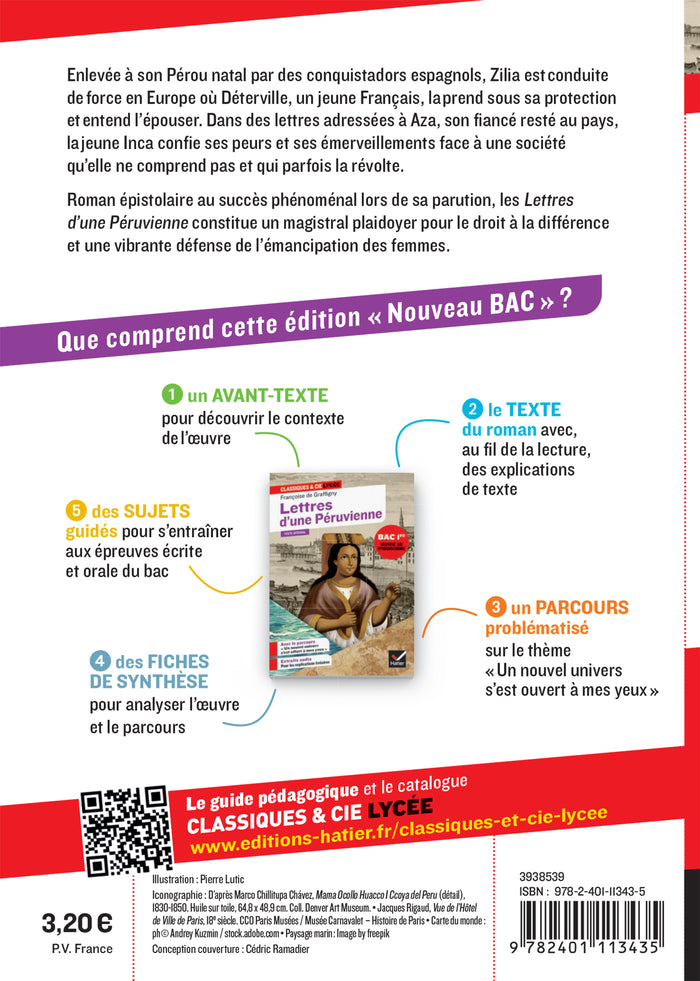 Lettres d'une Péruvienne (oeuvre au programme du Bac de français 2026, 1re)