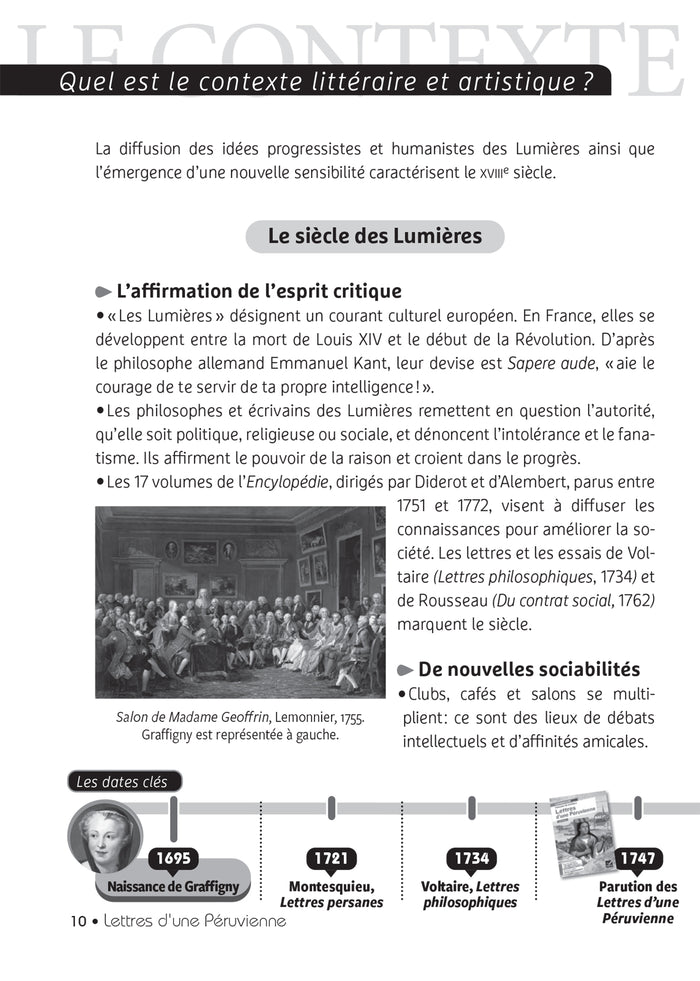 Lettres d'une Péruvienne (oeuvre au programme du Bac de français 2026, 1re)