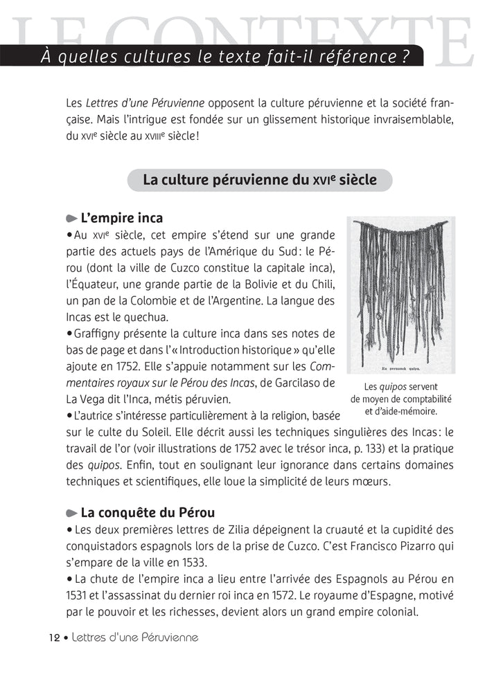 Lettres d'une Péruvienne (oeuvre au programme du Bac de français 2026, 1re)