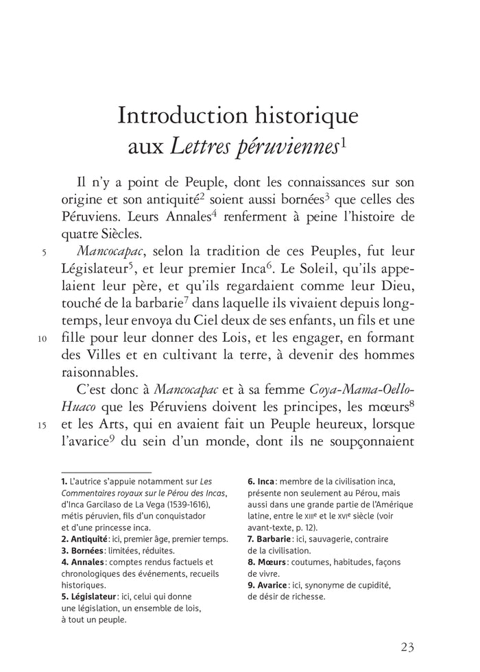 Lettres d'une Péruvienne (oeuvre au programme du Bac de français 2026, 1re)