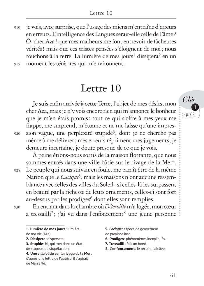Lettres d'une Péruvienne (oeuvre au programme du Bac de français 2026, 1re)