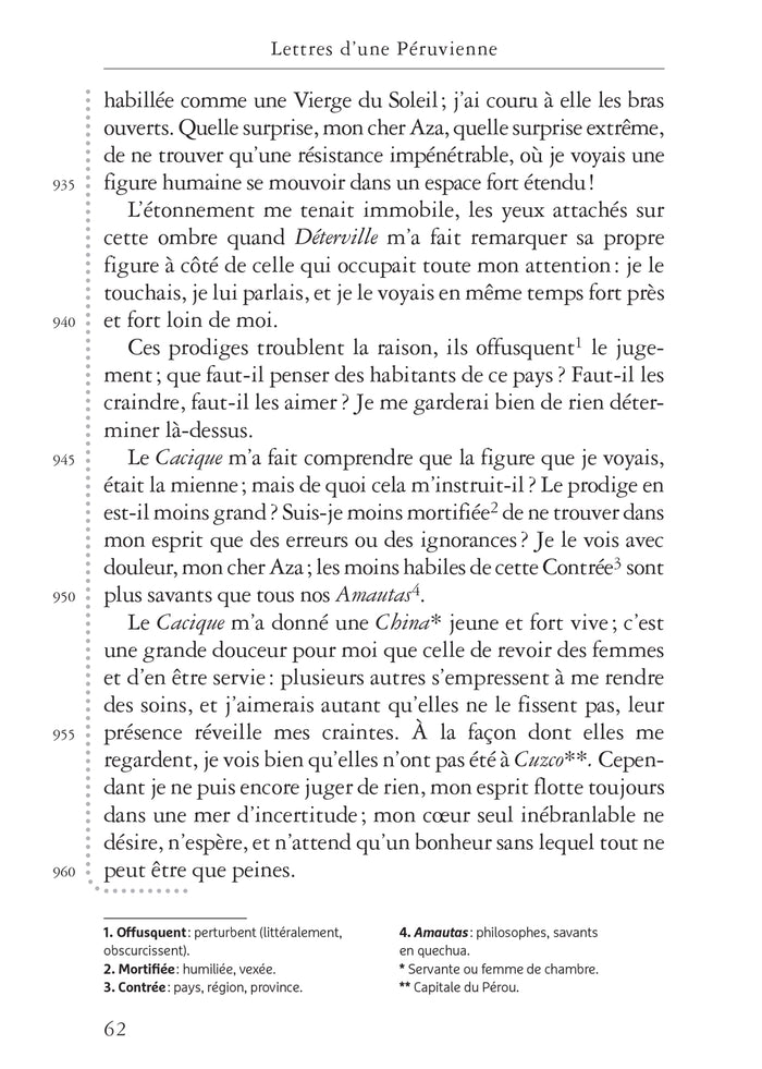 Lettres d'une Péruvienne (oeuvre au programme du Bac de français 2026, 1re)
