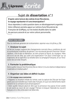 Lettres d'une Péruvienne (oeuvre au programme du Bac de français 2026, 1re)