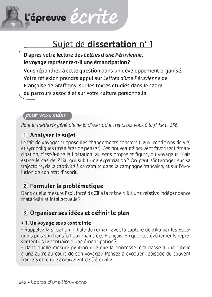 Lettres d'une Péruvienne (oeuvre au programme du Bac de français 2026, 1re)