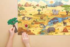 Les animaux de la savane - DépliMondes 4 ans +